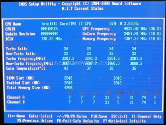 Intel Core i7 870 on Gigabyte P55-UD6 6. BIOS e Software Inclusi 1