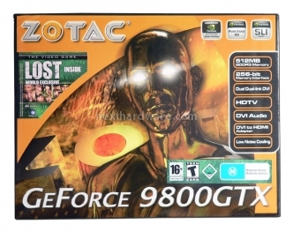 Zotac 9800 GTX 3. Scheda e confezione 1