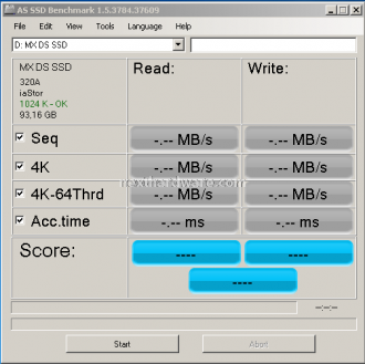 Mach Xtreme MX-DS 100GB 10. Test: AS SSD BenchMark 1.53784 1