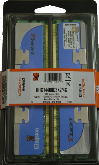Comparativa kit DDR3 2x2GB 3. Kingston HyperX KHX14400D3K2/4G 1