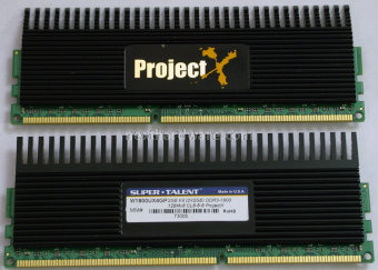 Comparativa kit DDR3 2x2GB 4. Supertalent ProjectX W1800UX4GP 2