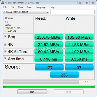 OCZ Vertex Limited Edition 100 GB 9. Test: AS SSD BenchMark 4