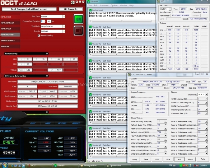 G.SKILL 3x2GB Perfect Storm 2133 4. Test delle memorie - stabilità 3