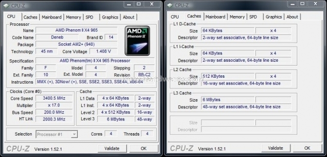 AMD Phenom II X4 965 Black Edition 1. AMD Phenom II X4 965 Black Edition 2