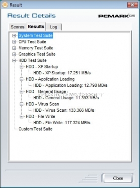 Western Digital Velociraptor 150 Gbyte 7. Test: PcMark05 4