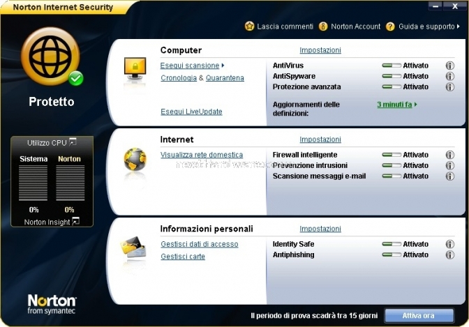 Norton Internet Security 2009 2. Analisi 1