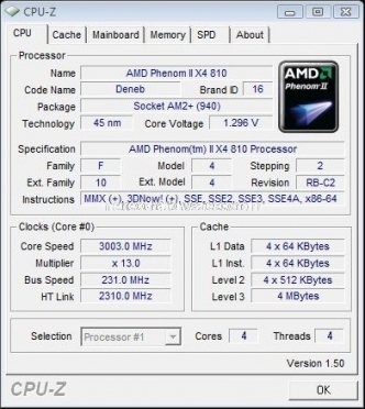 AMD Phenom II X4 810 e Sapphire 790GX 11. Overclock 3