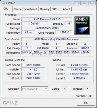AMD Phenom II X4 810 e Sapphire 790GX 11. Overclock 4