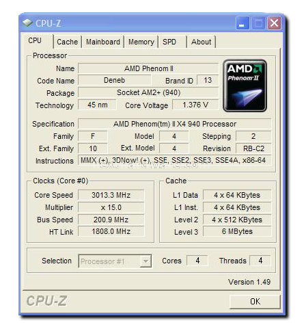 AMD Phenom II X4 940: 45 nm anche per AMD 1