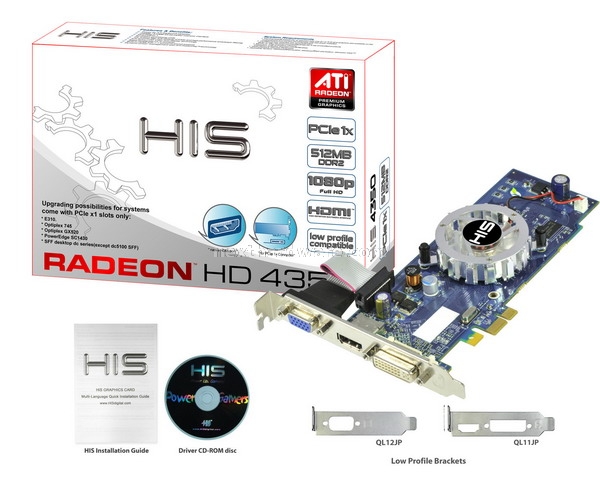 HIS presenta una Radeon HD 4350 con interfaccia PCI-E x1 1