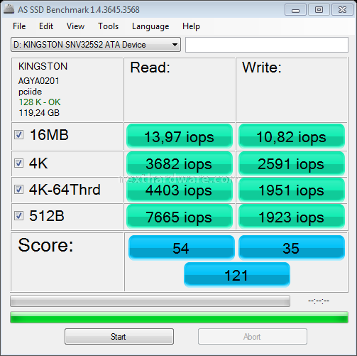 Kingston SSDNow V+ 128 GB | 12. Test: AS SSD BenchMark & Cristal Diskmark  3.0 | Recensione