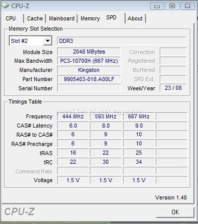 Comparativa kit DDR3 2x2GB 3. Kingston HyperX KHX14400D3K2/4G 6