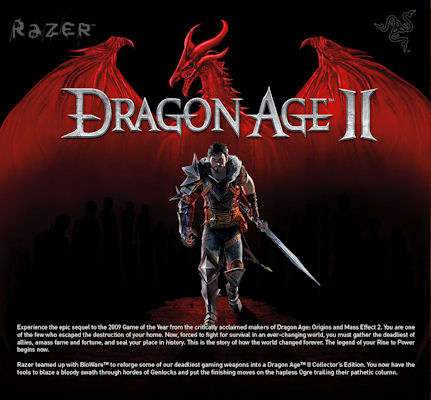 Razer presenta un set di periferiche gaming dedicata al videogame Dragon Age II 1