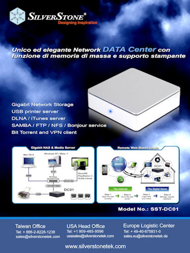 SilverStone presenta il Server NAS DC01  1