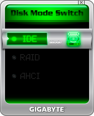 Gigabyte Disk Mode Switch  1