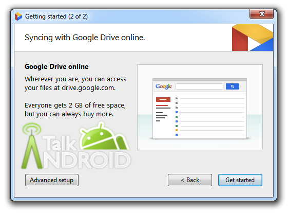 instal Google Drive 76.0.3