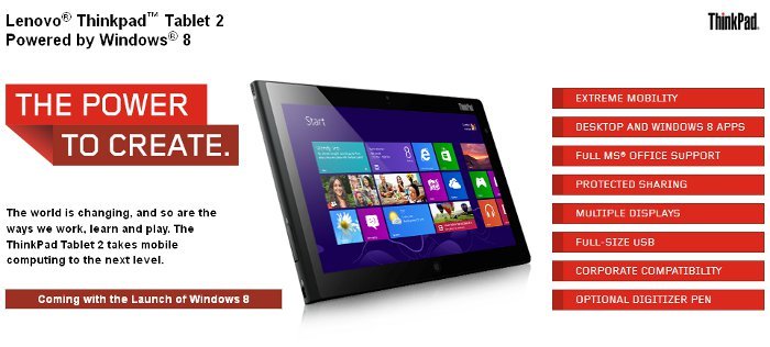 Lenovo annuncia il Thinkpad Tablet 2  1