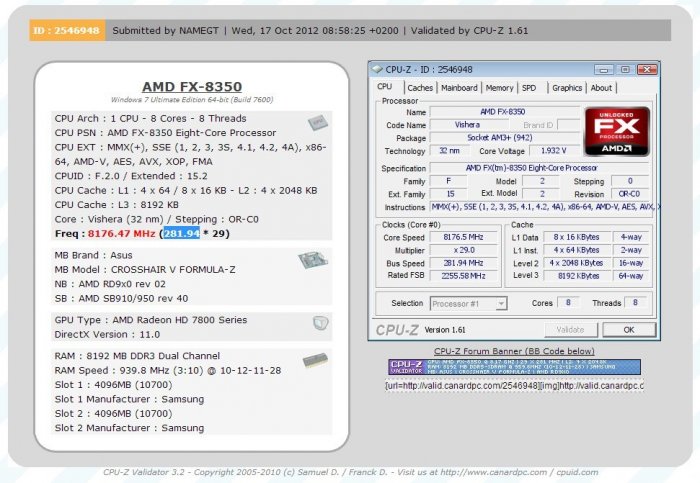 Nuovo record di frequenza per  l'AMD FX-8350 1