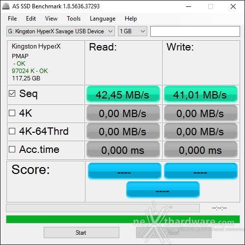 HyperX Savage USB Flash Drive 128GB | 8. AS SSD Benchmark | Recensione
