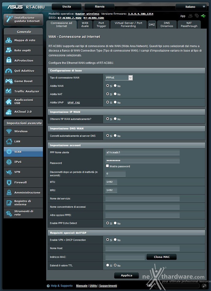 ASUS RT-AC88U 4. Interfaccia grafica - Impostazioni avanzate 11