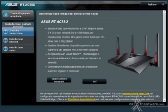 ASUS RT-AC88U 3. Interfaccia grafica - Menu generale 1