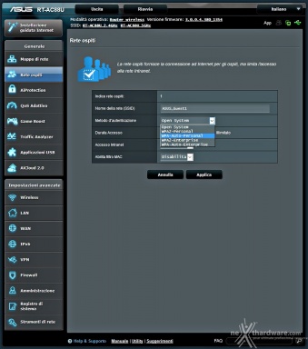 ASUS RT-AC88U 3. Interfaccia grafica - Menu generale 14