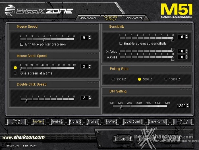 Sharkoon SHARK ZONE MK80 & M51+ 7. Software - M51 3