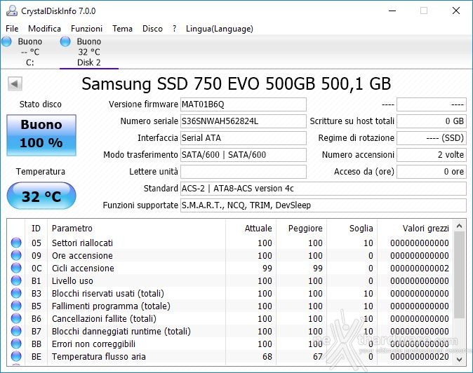 Samsung 750 EVO 500GB 3. Firmware - TRIM - Samsung Magician 1