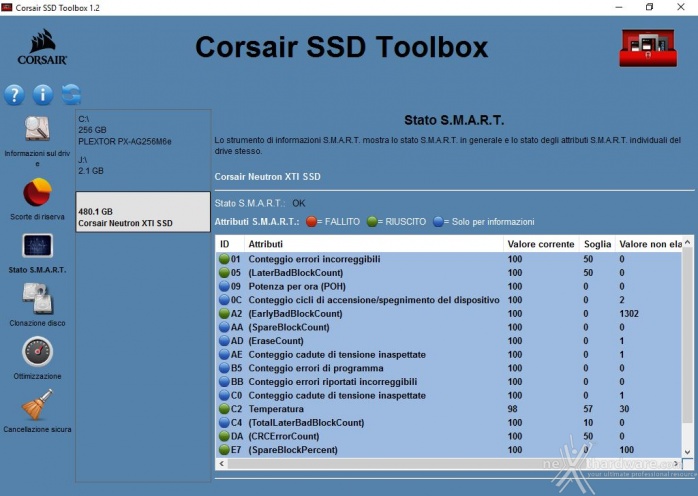 Corsair Neutron XTi 480GB 3. Firmware -TRIM - SSD Toolbox 13