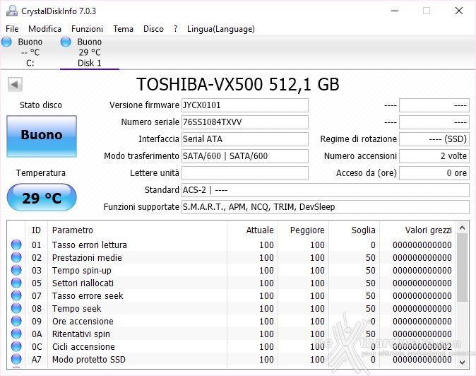 Toshiba OCZ VX500 512GB 3. Firmware - TRIM - SSD Utility 1