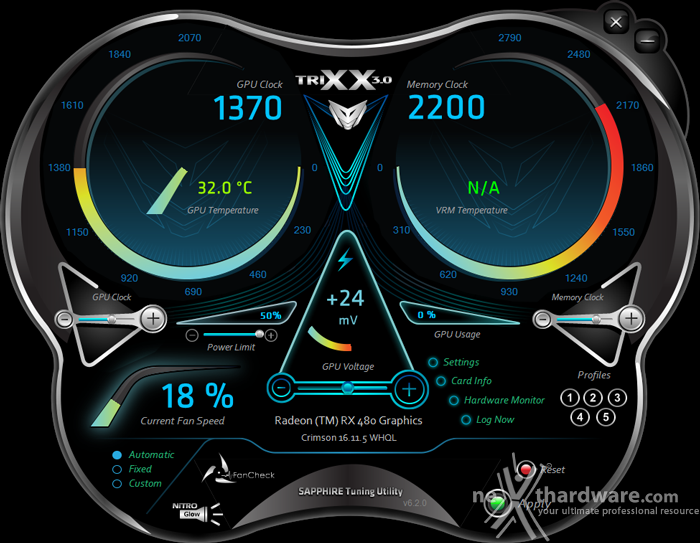 SAPPHIRE NITRO+ RX 480 OC 8GB 14. Overclock 2