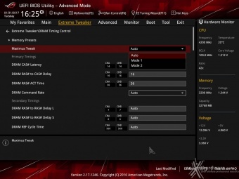 ASUS ROG MAXIMUS IX FORMULA 8. UEFI BIOS - Extreme Tweaker 14