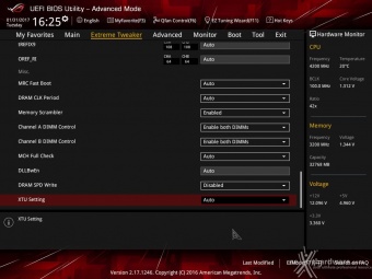 ASUS ROG MAXIMUS IX FORMULA 8. UEFI BIOS - Extreme Tweaker 17