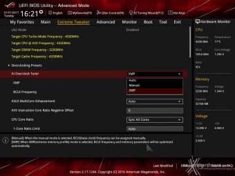ASUS ROG MAXIMUS IX FORMULA 8. UEFI BIOS - Extreme Tweaker 1