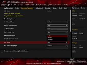 ASUS ROG CROSSHAIR VI HERO 9. UEFI BIOS - Extreme Tweaker 7