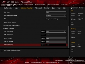 ASUS ROG CROSSHAIR VI HERO 9. UEFI BIOS - Extreme Tweaker 8