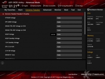 ASUS ROG CROSSHAIR VI HERO 9. UEFI BIOS - Extreme Tweaker 13