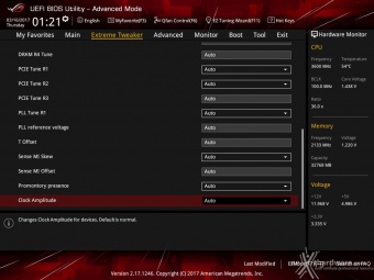 ASUS ROG CROSSHAIR VI HERO 9. UEFI BIOS - Extreme Tweaker 14