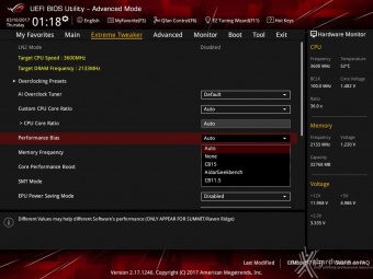 ASUS ROG CROSSHAIR VI HERO 9. UEFI BIOS - Extreme Tweaker 5