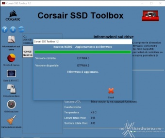 CORSAIR Neutron NX500 400GB 3. Firmware - TRIM - CORSAIR SSD Toolbox 3