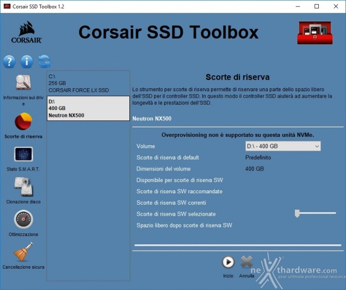 CORSAIR Neutron NX500 400GB 3. Firmware - TRIM - CORSAIR SSD Toolbox 8