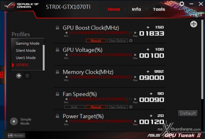ASUS ROG STRIX GeForce GTX 1070 Ti 18. Overclock 2