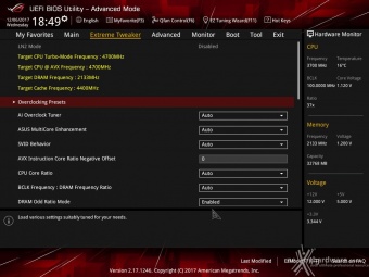 ASUS ROG MAXIMUS X FORMULA 8. UEFI BIOS - Extreme Tweaker 1