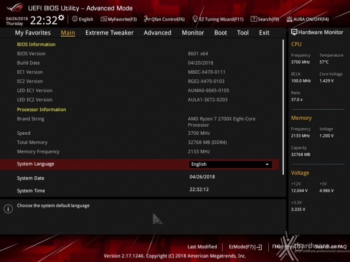 ASUS ROG CROSSHAIR VII HERO (Wi-Fi) 8. UEFI BIOS - Impostazioni generali 7