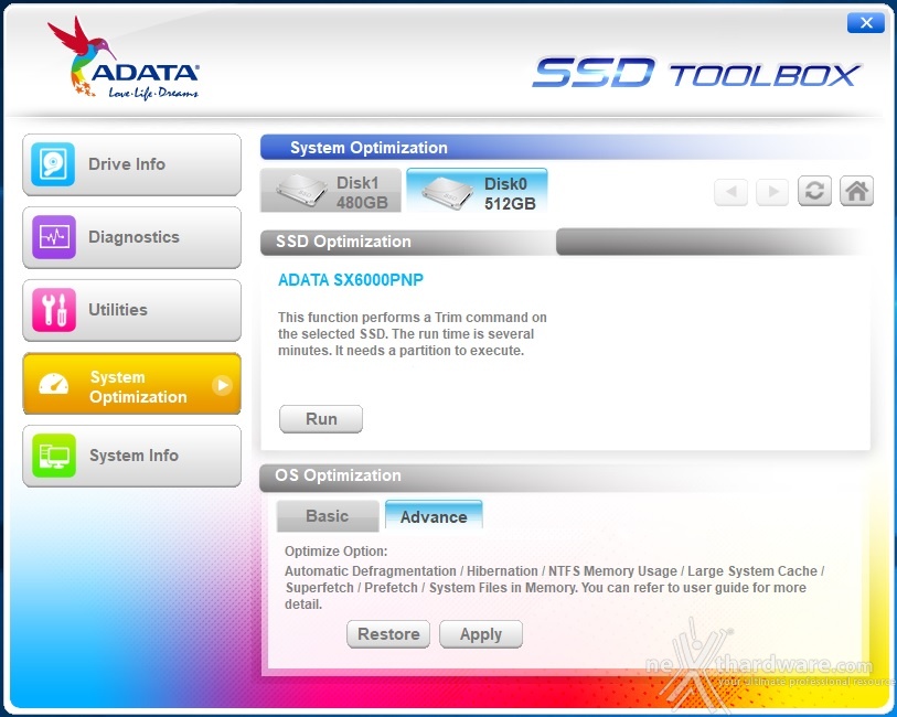 ADATA XPG SX6000 Pro 512GB | 3. Firmware - TRIM - SSD ToolBox | Recensione