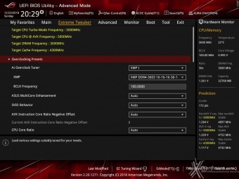 ASUS ROG MAXIMUS XI FORMULA 8. UEFI BIOS - Extreme Tweaker 1