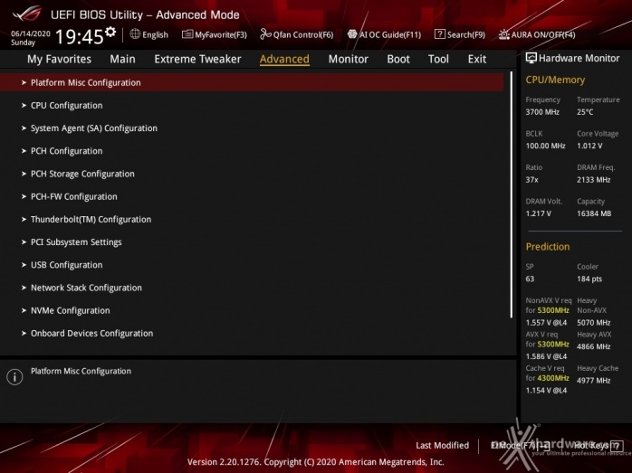 ASUS ROG MAXIMUS XII APEX 7. UEFI BIOS  -  Impostazioni generali 6