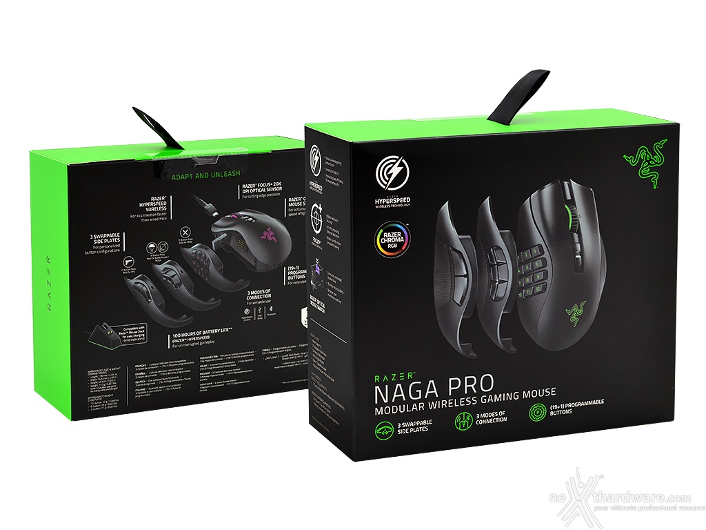 Razer Naga Pro & Acari | 1. Packaging & Bundle | Recensione
