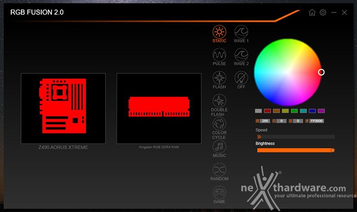 HyperX Predator RGB 3600MHz C17 64GB | 2. Software controllo illuminazione  | Recensione
