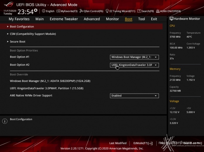 ASUS ROG Crosshair VIII Dark Hero 7. UEFI BIOS  -  Impostazioni generali 24